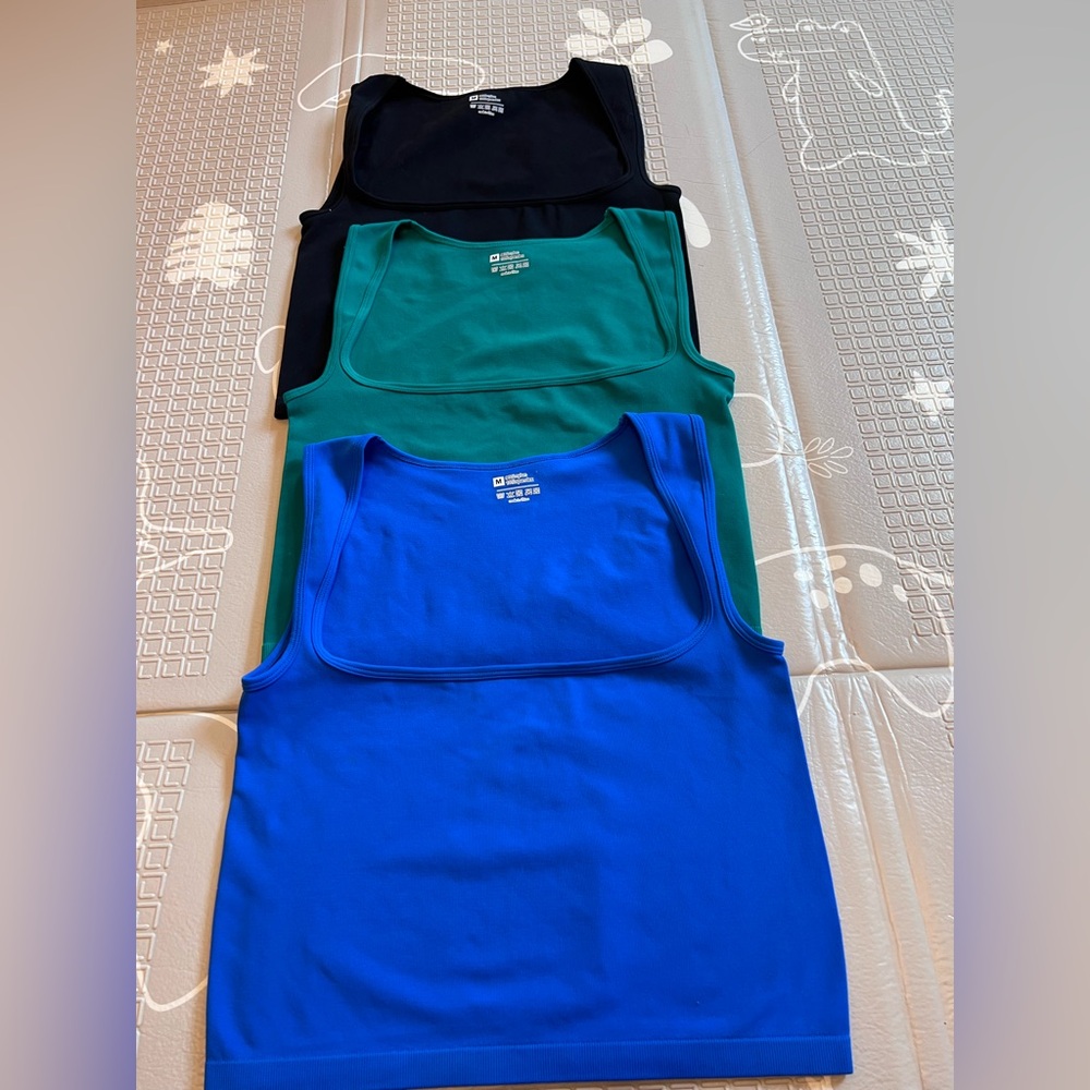 Women's Sleeveless Tops - Black, Green, Blue